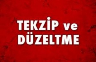 TEKZİP ve Düzeltme