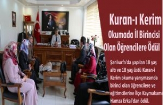 Kuran-ı Kerim Okumada İl Birincisi Olan Öğrencilere...