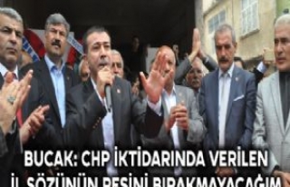 BUCAK: CHP İKTİDARINDA VERİLEN İL SÖZÜNÜN PEŞİNİ...