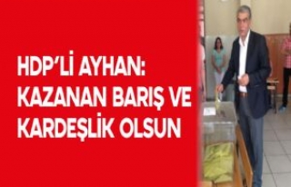 AYHAN: KAZANAN BARIŞ VE KARDEŞLİK OLSUN