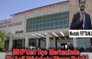 MHP İlçe Başkanlığından Ek Acil Müdahale Binası...