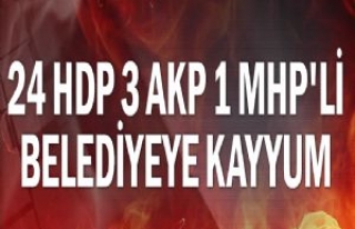 24 HDP 3 AKP 1 MHP'li belediyeye kayyum