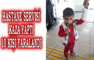 Hastahane Servisi Kaza Yaptı;  10 Yaralı