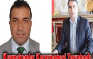 Kaymakamlar Kararnamesi Yayınlandı