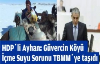 HDP'li Ayhan: Güvercin Köyü'nün Su Sorununu...