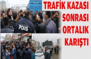 Trafik Kazası Sonrası Ortalık Karıştı