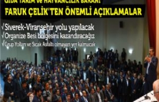 Gıda ve Tarım Bakanı Faruk Çelik Siverek'te...