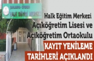 Açık Öğretim Ortaokul ve Lise Kayıt Yenileme...