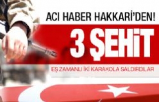 Hakkari'de eş zamanlı saldırı! 3 asker şehit