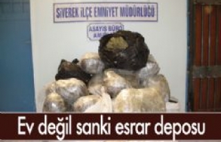 Ev değil sanki esrar deposu 