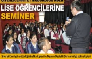 Siverek Emniyet Müdürlüğü'nden Lise Öğrencilerine...