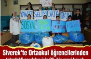 Ortaokul öğrencilerinden 35. bin mavi kapak