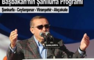 Başbakan'nın Şanlıurfa Programı