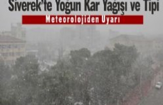 Siverek'te Etkili Kar Yağışı Başladı