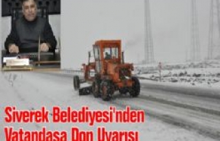 Siverek Belediyesi'nden Vatandaşa Don Uyarısı