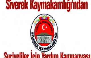 Siverek Kaymakamlığı'ndan Suriyeliler İçin...