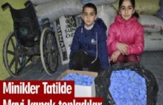 Minikler Tatilde mavi kapak topladılar 