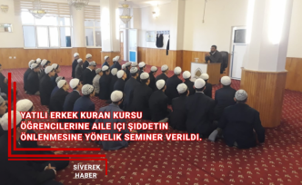 Siverek'te Kur'an kursu öğrencilerine aile içi şiddet semineri