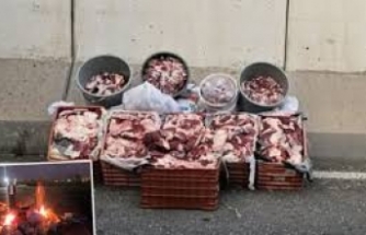 Viranşehir’de kaçak et taşıyan araç yakalandı