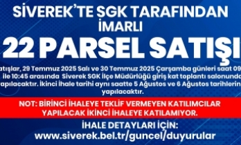 Siverek Belediyesi'ne Ait 22 Taşınmaz İcra Yoluyla Satışa Çıkıyor