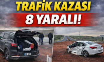 Siverek’te iki otomobil çarpışması sonucu 9 kişi yaralandı