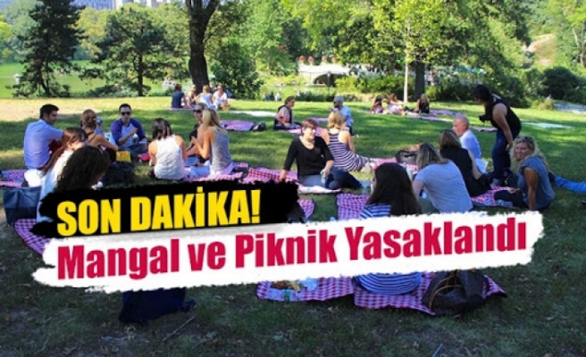 Mangal ve piknik yapmak yasaklandı!