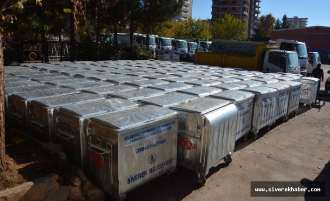 Siverek Belediyesine yeni 439 konteyner hibe edildi