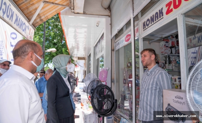 Başkan Ayşe Çakmak mesaiye esnaf ziyaretiyle başladı