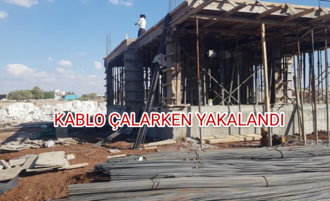 Siverek'de elektrik kablolarını çalan şahıs suçüstü yakalandı