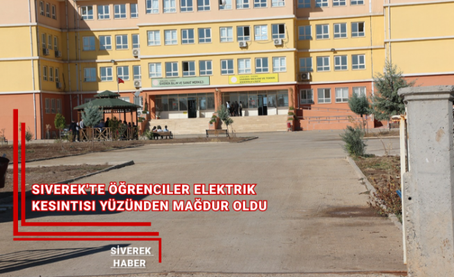 Siverek'te öğrenciler elektrik kesintisi yüzünden mağdur oldu