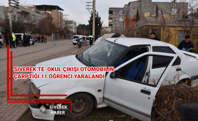 Siverek’te  okul çıkışı otomobilin çarptığı 11 öğrenci yaralandı