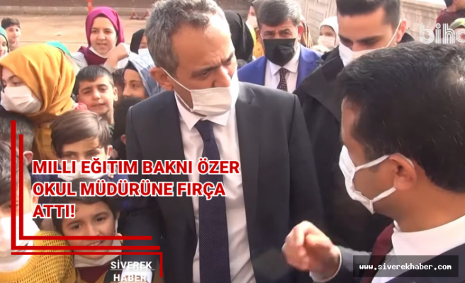 Milli Eğitim Baknı Özer Okul Müdürüne fırça attı!