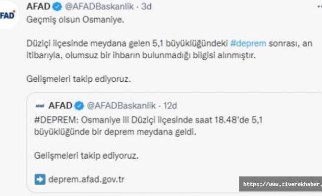 Osmaniye'de 5,1 şiddetinde deprem meydana geldi