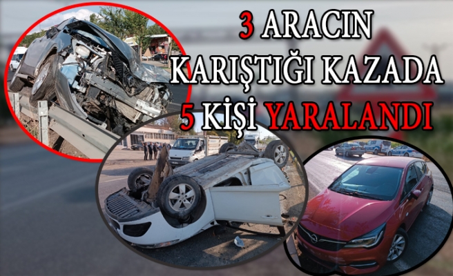 Siverek'te 3 aracın karıştığı kazada 5 kişi yaralandı