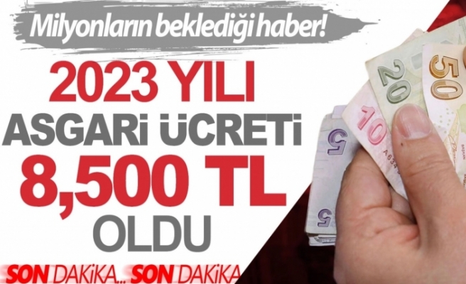 2023 yılı asgari ücreti belli oldu