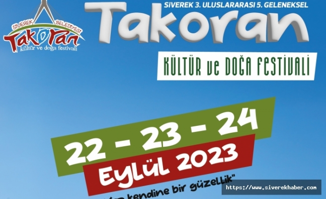 Takoran Kültür ve Doğa Festivali programı belli oldu