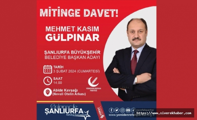 Gülpınar Şanlıurfalılarla buluşacak