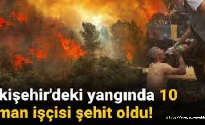 Eskişehir'deki orman yangınına müdahale eden 5'i orman işçisi, 5'i AKUT çalışanı 10 kişi şehit oldu