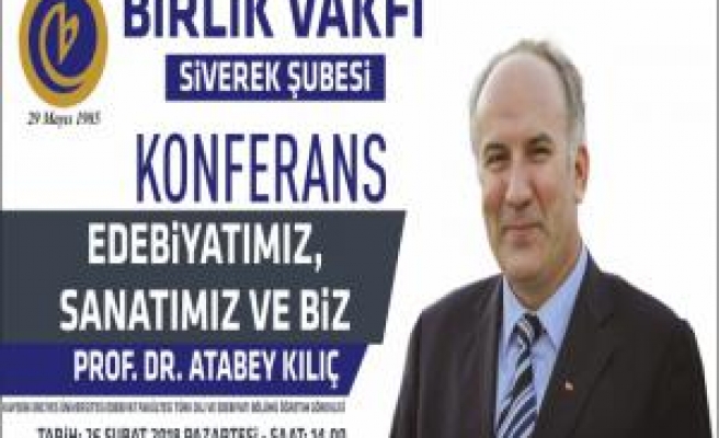 Birlik Vakfından Konferansa Davet