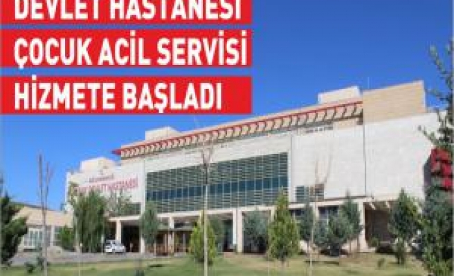 Siverek Devlet Hastanesi Çocuk Acil Servisi Hizmete Başladı  