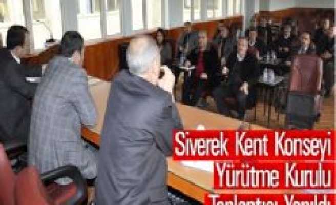 Siverek Kent Konseyi Yürütme Kurulu Toplantısı Yapıldı 