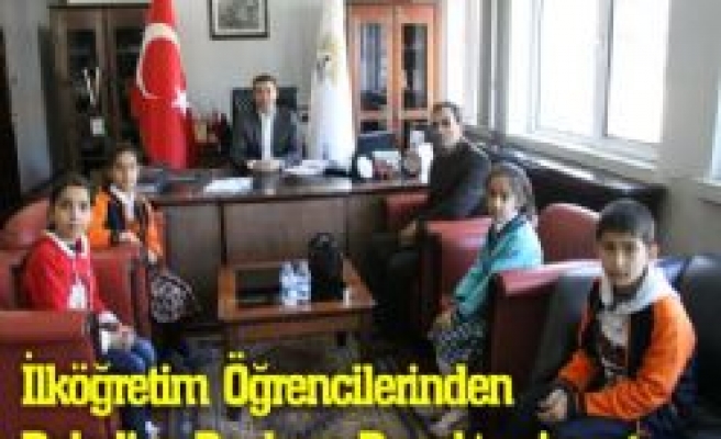 İlköğretim Öğrencilerinden Belediye Başkanı Bucak'a ziyaret