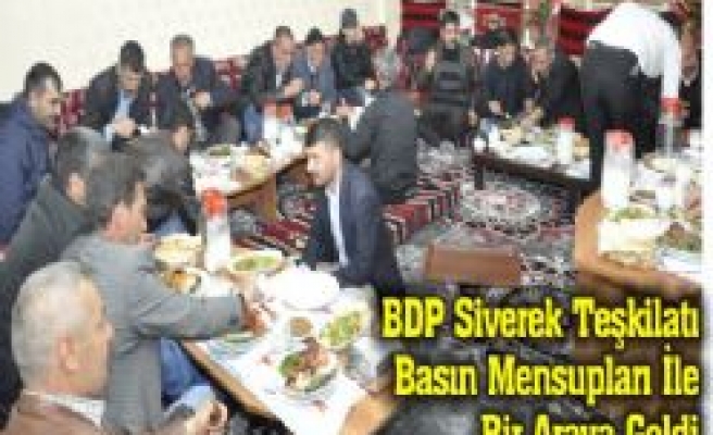  BDP Siverek Teşkilatı Basın Mensupları İle Bir Araya Geldi