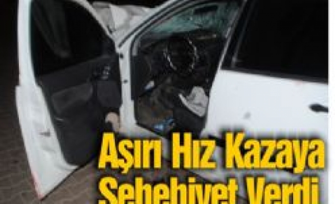 Aşırı Hız Nedeniyle Trafik Kazası Meydana Geldi