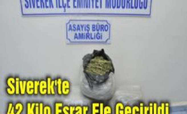 Siverek'te 42 Kilo Esrar Ele Geçirildi