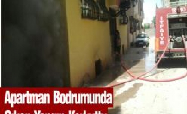 Apartman Bodrumunda Çıkan Yangın Korkuttu 