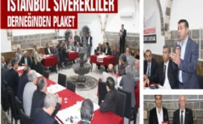İstanbul Siverekliler Derneğin'den Plaket Töreni