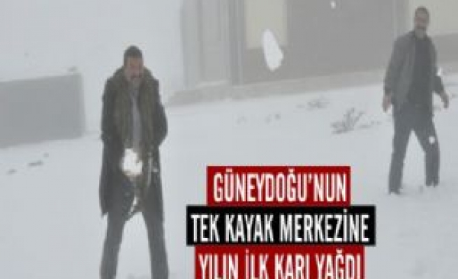 Güneydoğunun Tek Kayak Merkezine Yılın İlk Karı Yağdı 