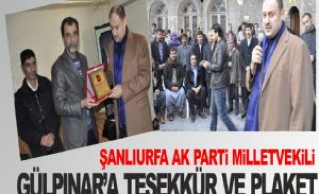 Ak Parti Milletvekili Gülpınar'a Teşekkür Ve Plaket 