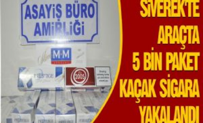 Siverek'te Araçta 5 Bin Paket Kaçak Sigara Yakalandı